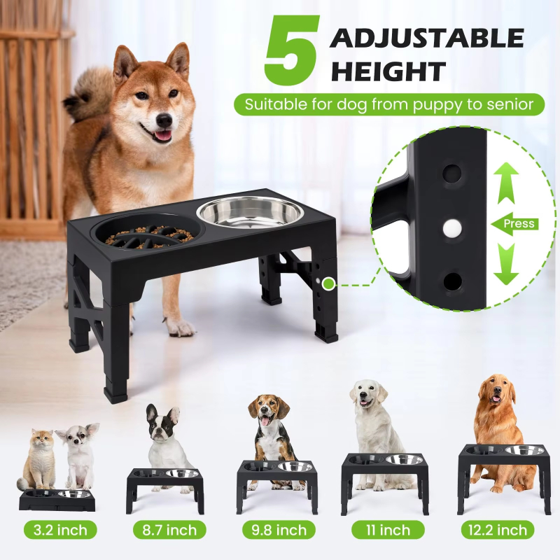 Elevated Dog Feeder Bowls Adju - Royal Canin Food Medium recension och pris