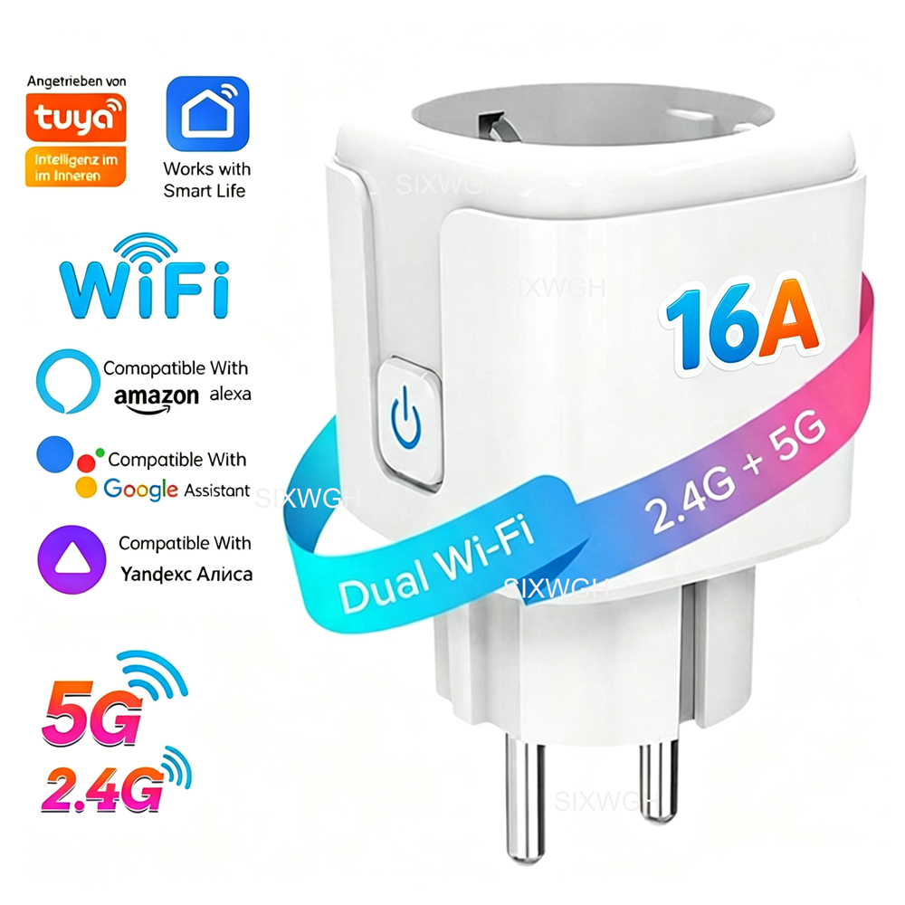 Tuya WiFi Dual-Band 2.4G&5G 16 - Timer Dual Outlet recension och pris